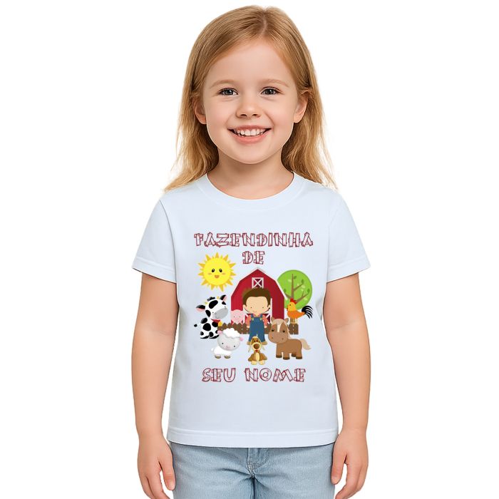 Camiseta Fazendinha Menino Estampa Personalizada