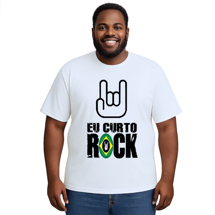 Camiseta Eu Curto Rock Brasil Nacional Personalizada