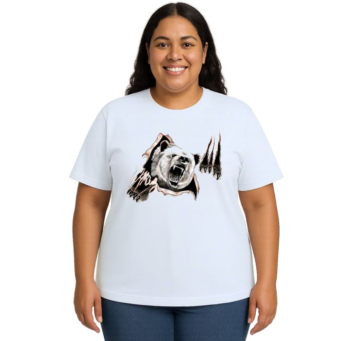 Camiseta Urso Attack Animal Estampa Personalizada