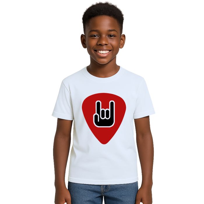 Camiseta Palheta Red Rock And Roll Estampa Personalizada