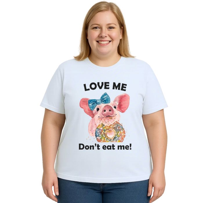 Camiseta Love Me Don't Eat Me Vegana Personalizada