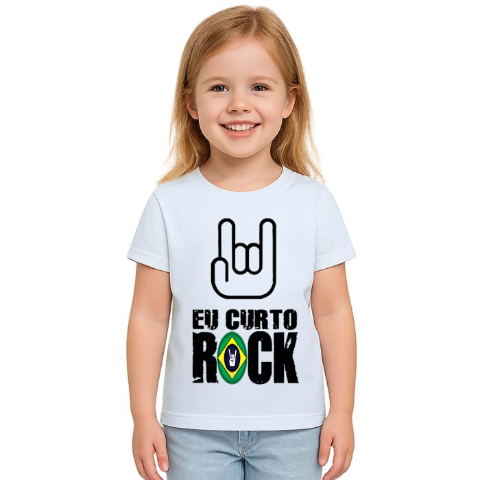 Camiseta Eu Curto Rock Brasil Nacional Personalizada