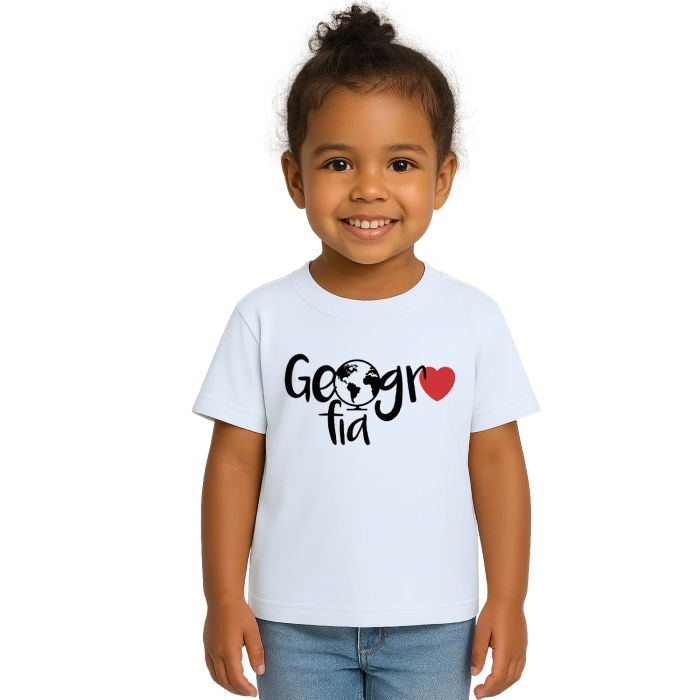 Camiseta Geografia Universitária Estampa Personalizada