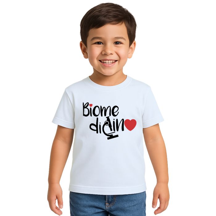 Camiseta Biomedicina Microscópio Universitária Personalizada