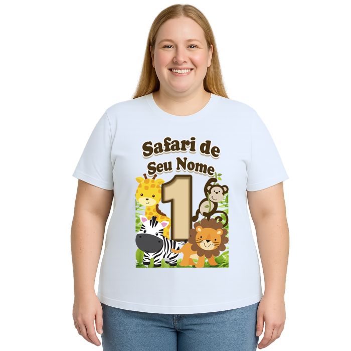 Camiseta Safari Baby Aniversário Estampa Personalizada