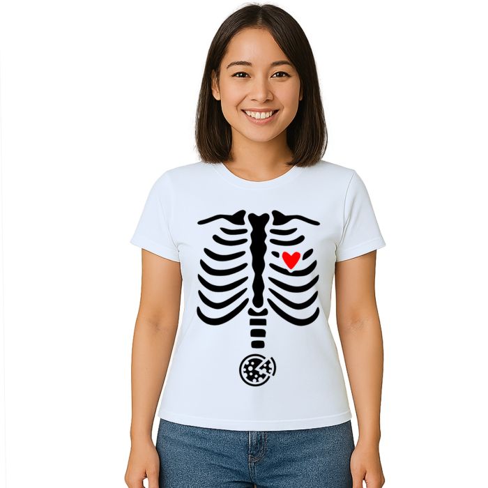 Camiseta Esqueleto Raio X Pizza Estampa Personalizada