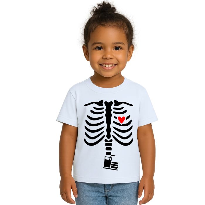 Camiseta Esqueleto Raio X Lanche Estampa Personalizada