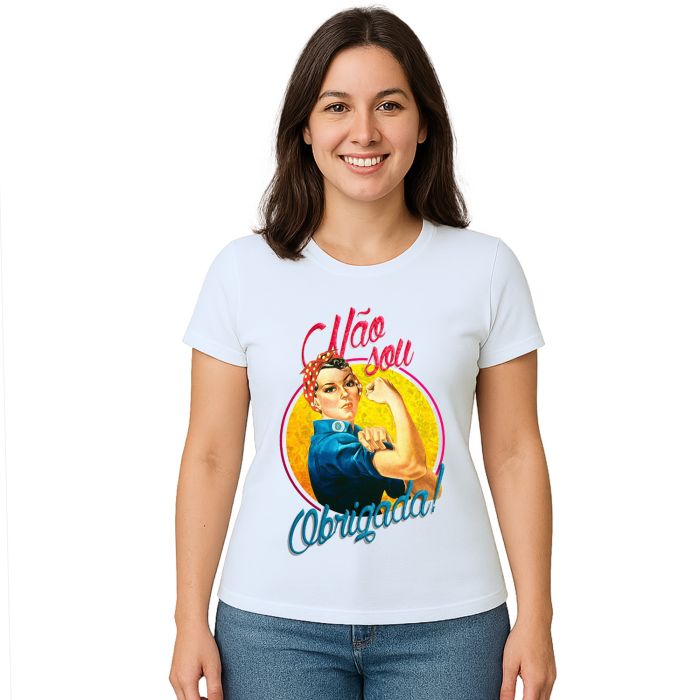Camiseta Não Sou Obrigada Contra Assédio Personalizada