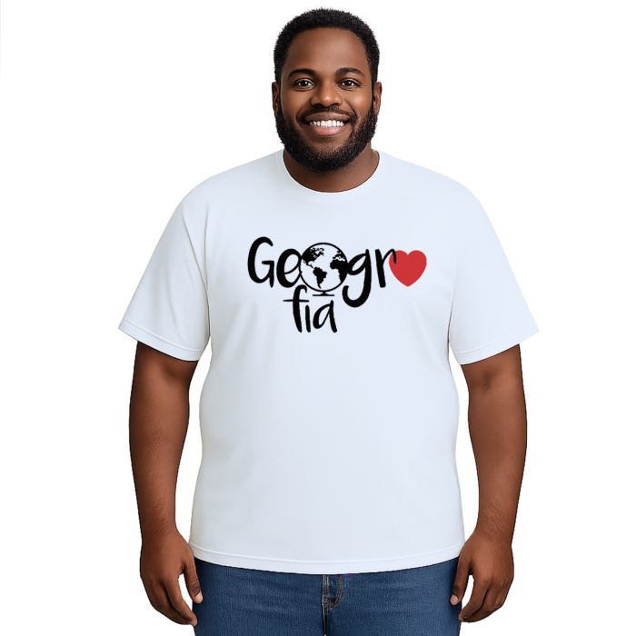 Camiseta Geografia Universitária Estampa Personalizada