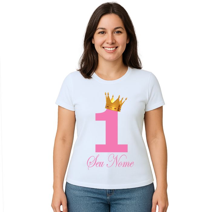 Camiseta Coroa Princesa Princesinha Personalizada