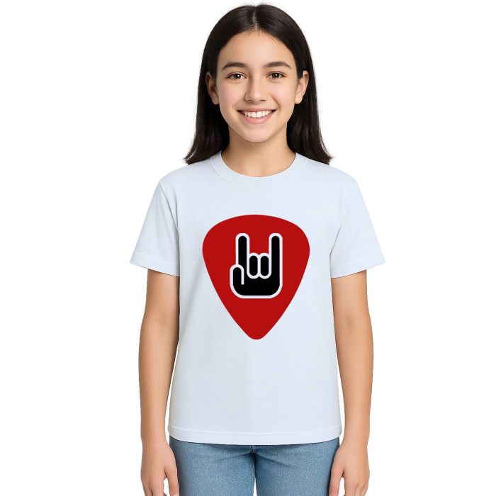 Camiseta Palheta Red Rock And Roll Estampa Personalizada