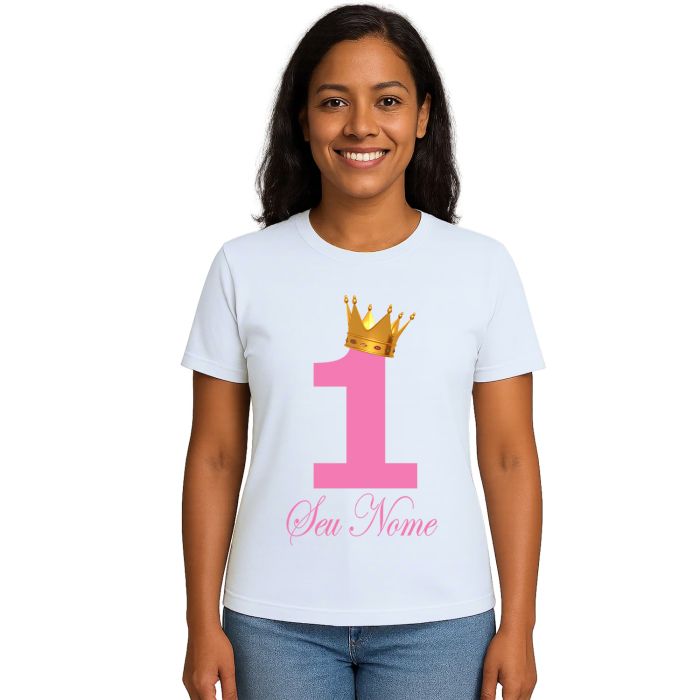 Camiseta Coroa Princesa Princesinha Personalizada