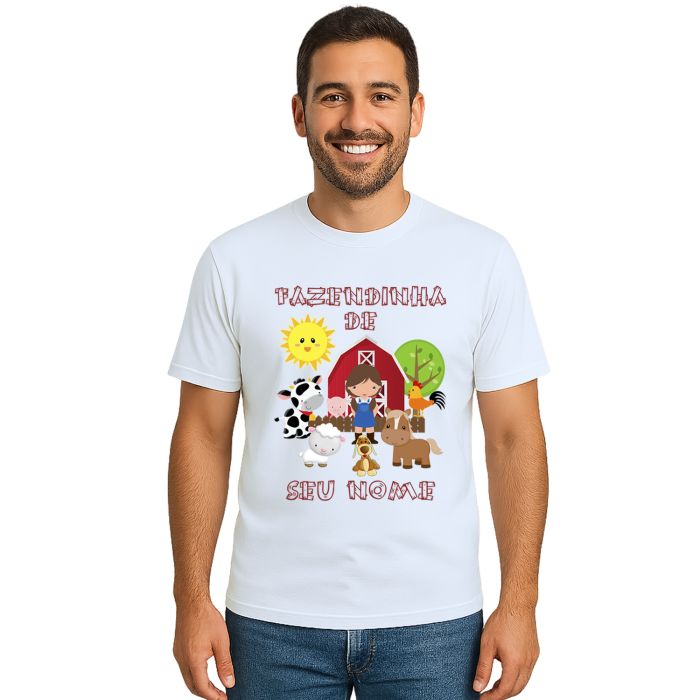 Camiseta Fazendinha Menina Estampa Personalizada
