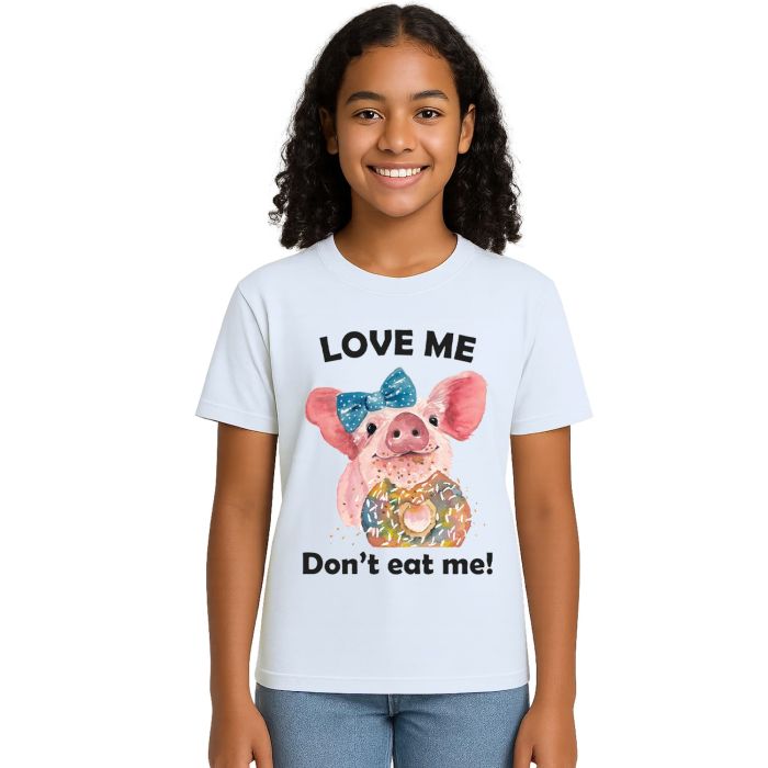 Camiseta Love Me Don't Eat Me Vegana Personalizada