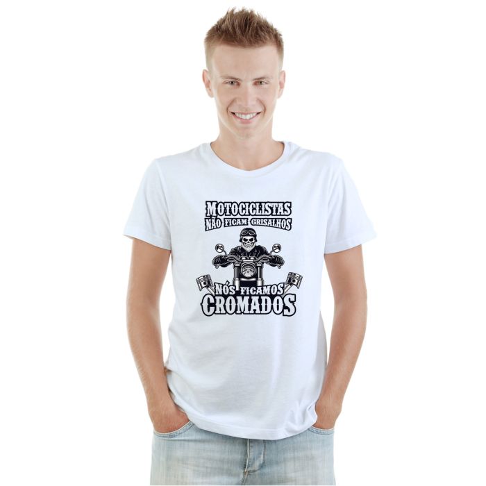 Camiseta Motociclistas Cromados Motoqueiro Personalizada