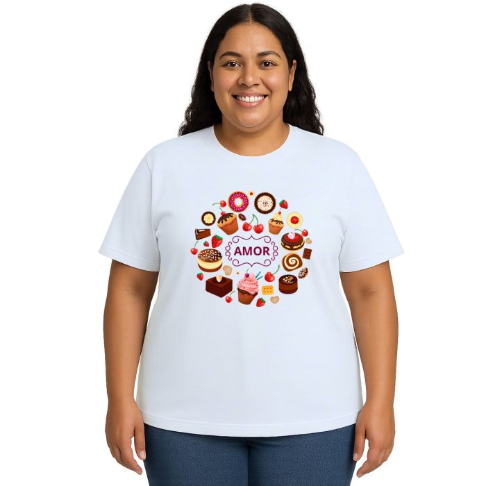 Camiseta Doçaria Bolinhos com Amor Personalizada