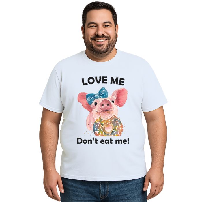 Camiseta Love Me Don't Eat Me Vegana Personalizada