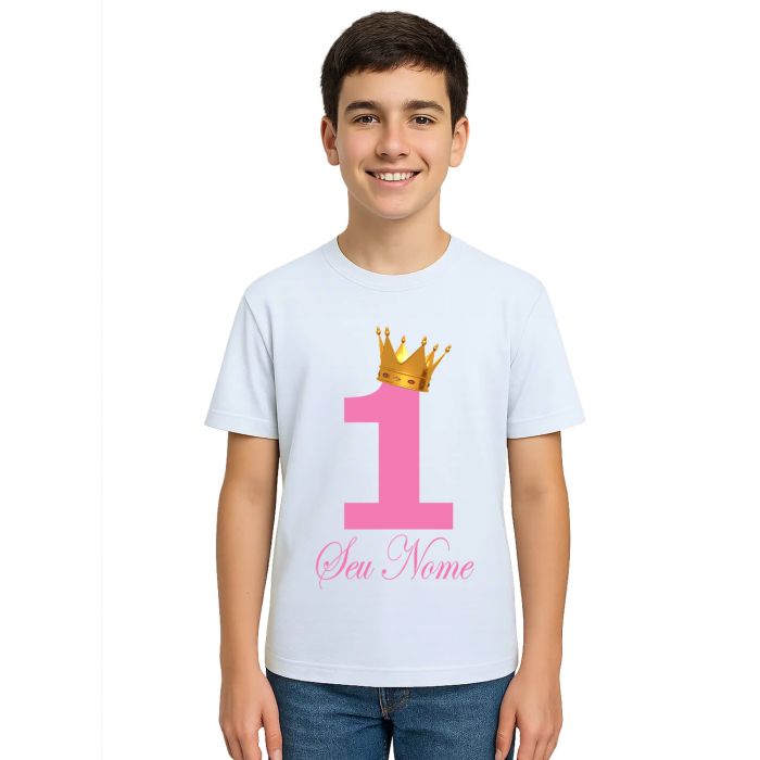 Camiseta Coroa Princesa Princesinha Personalizada