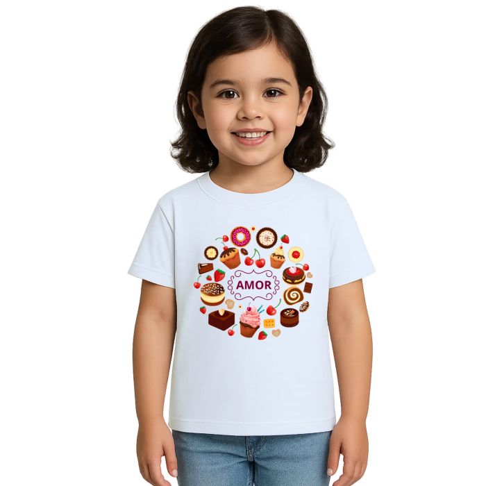 Camiseta Doçaria Bolinhos com Amor Personalizada