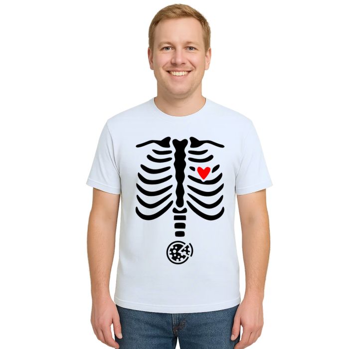 Camiseta Esqueleto Raio X Pizza Estampa Personalizada