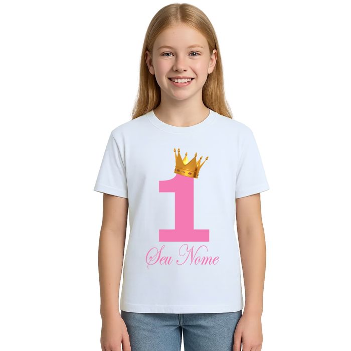 Camiseta Coroa Princesa Princesinha Personalizada