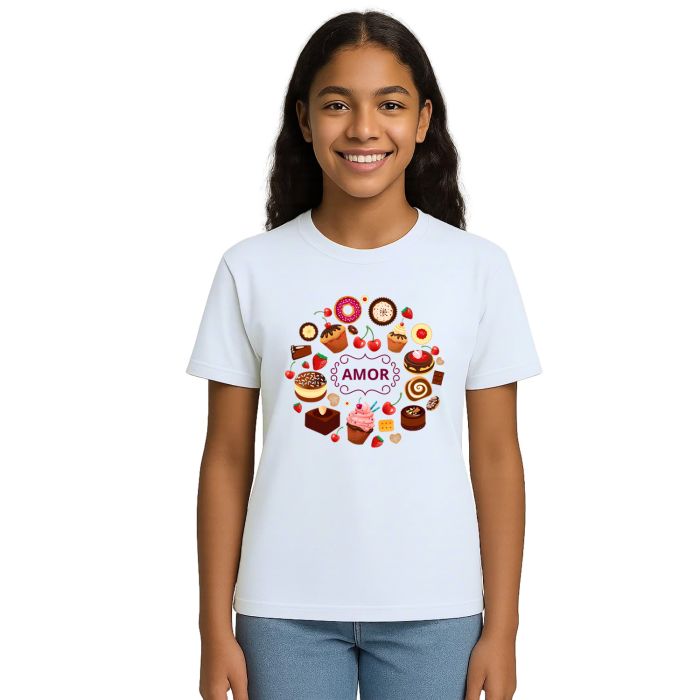 Camiseta Doçaria Bolinhos com Amor Personalizada