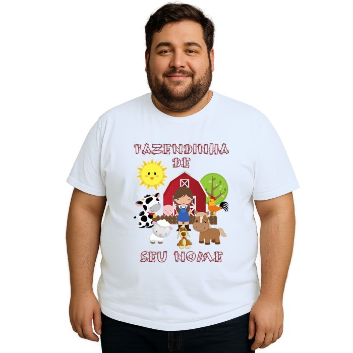 Camiseta Fazendinha Menina Estampa Personalizada