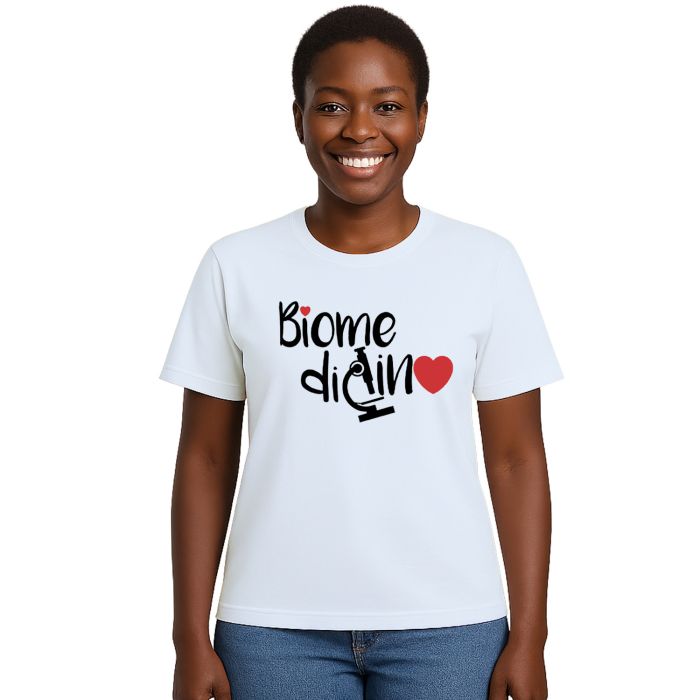 Camiseta Biomedicina Microscópio Universitária Personalizada