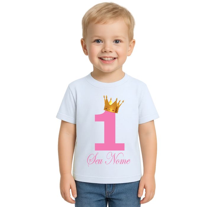 Camiseta Coroa Princesa Princesinha Personalizada