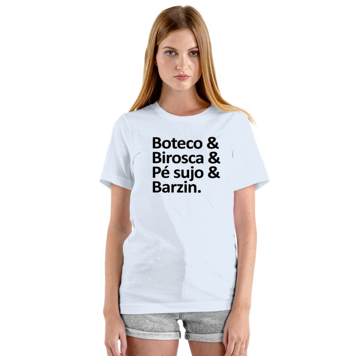 Camiseta Boteco Birosca Pé Sujo Barzin Personalizada