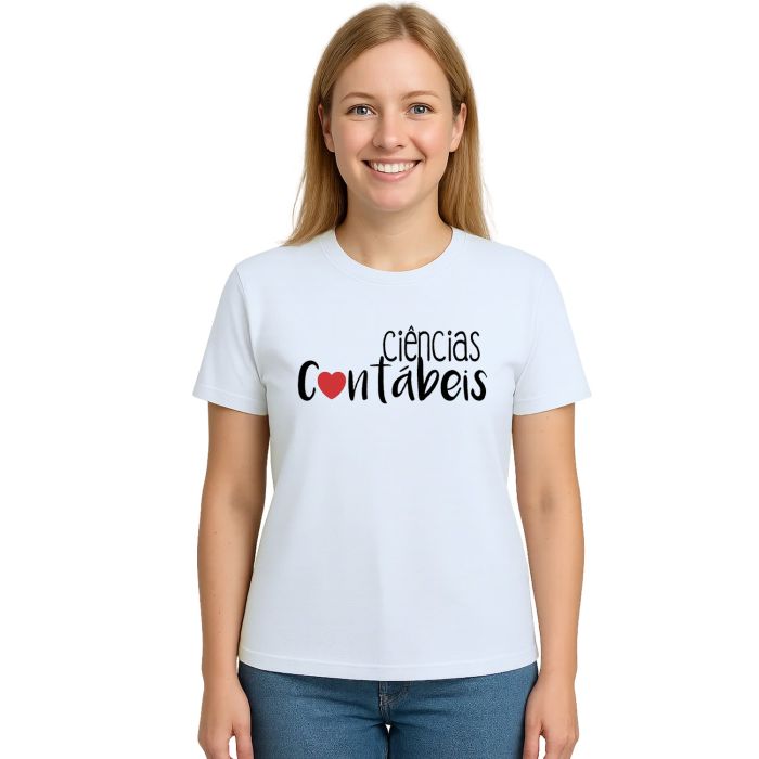 Camiseta Ciências Contábeis Universitária Personalizada
