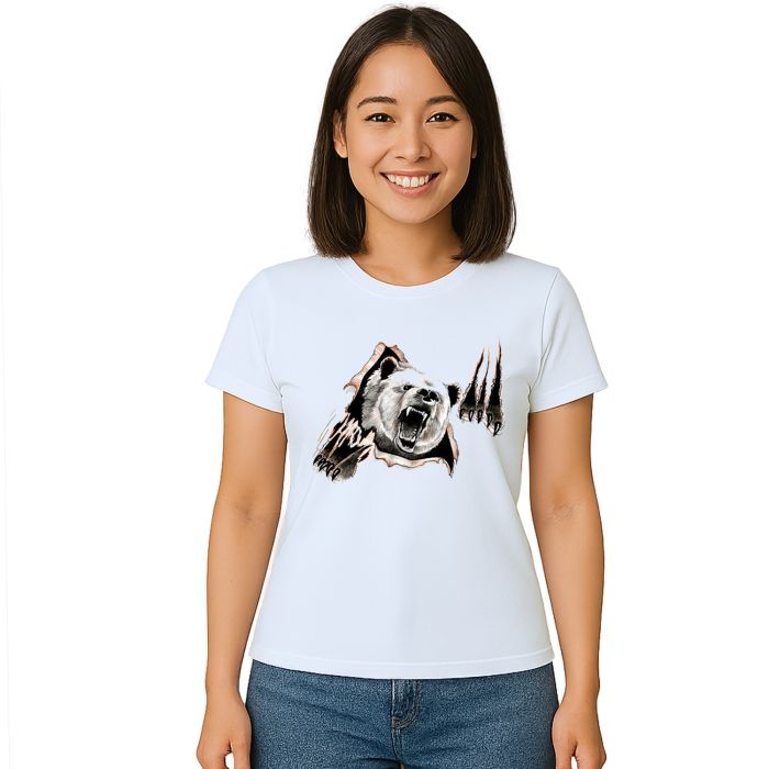 Camiseta Urso Attack Animal Estampa Personalizada