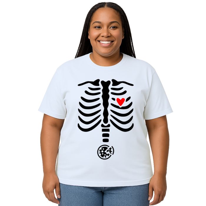 Camiseta Esqueleto Raio X Pizza Estampa Personalizada