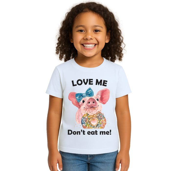 Camiseta Love Me Don't Eat Me Vegana Personalizada