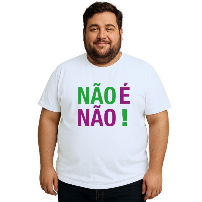 Camiseta Não É Não Contra Assédio Estampa Personalizada