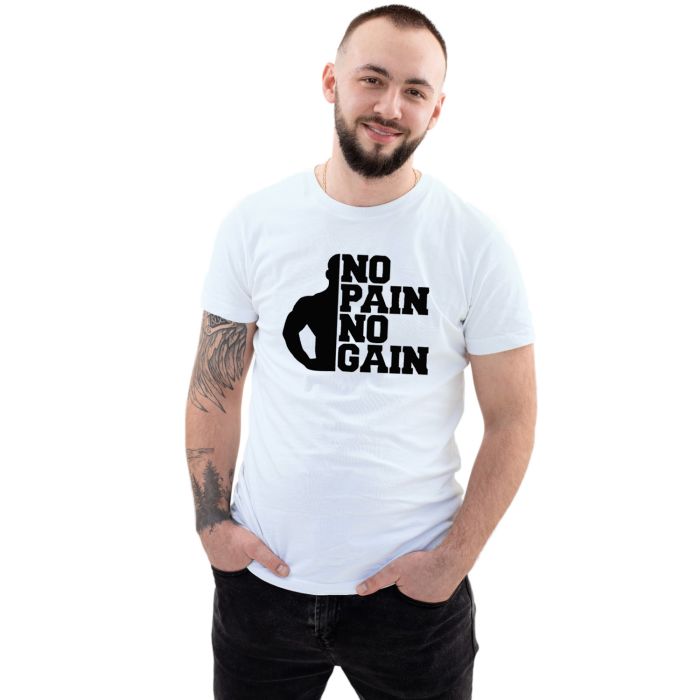 Camiseta No Pain No Gain Academia Estampa Personalizada