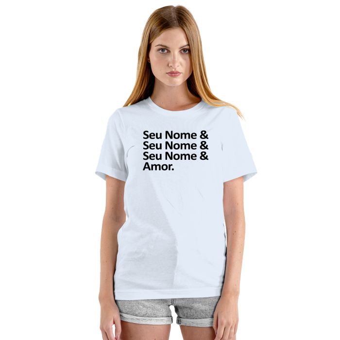 Camiseta Seu Nome Amor Frases Estampa Personalizada