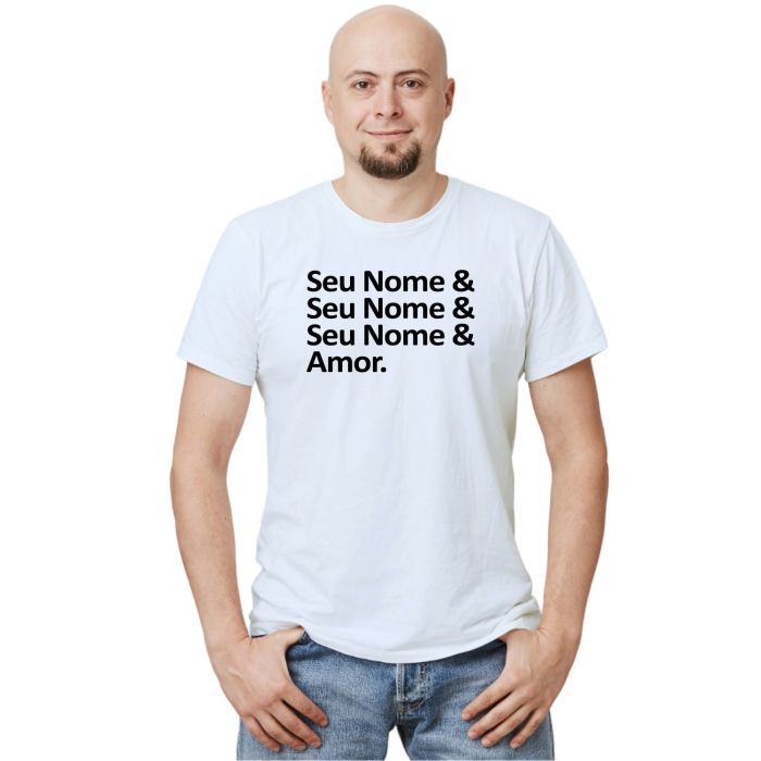 Camiseta Seu Nome Amor Frases Estampa Personalizada