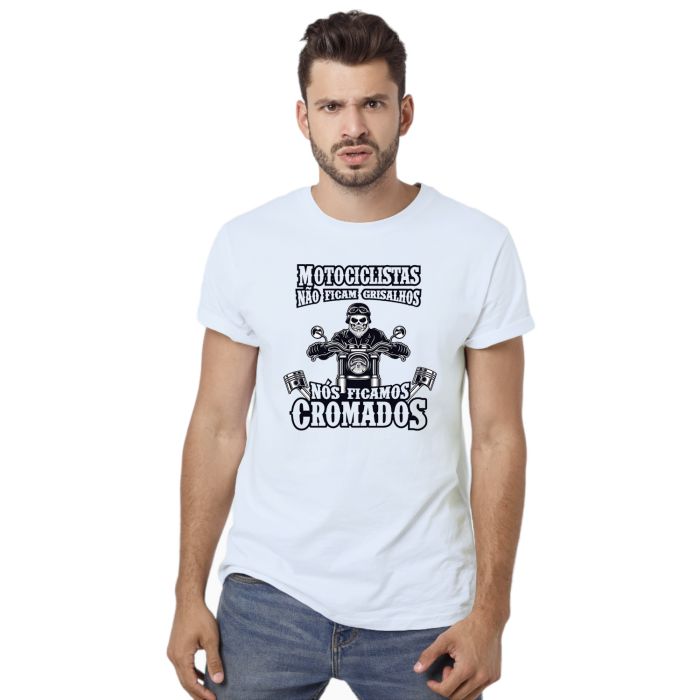 Camiseta Motociclistas Cromados Motoqueiro Personalizada