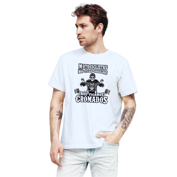 Camiseta Motociclistas Cromados Motoqueiro Personalizada