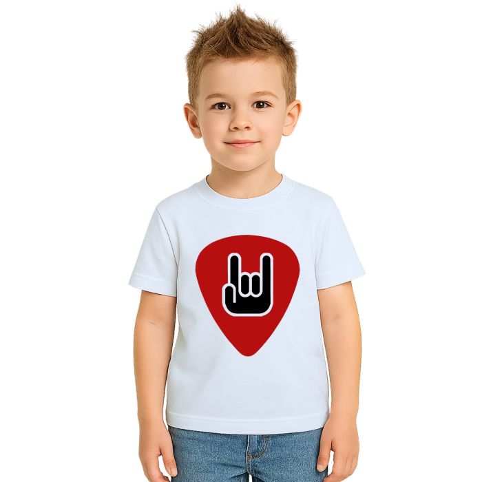 Camiseta Palheta Red Rock And Roll Estampa Personalizada