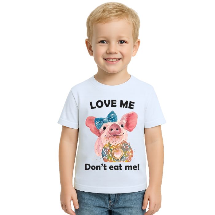 Camiseta Love Me Don't Eat Me Vegana Personalizada