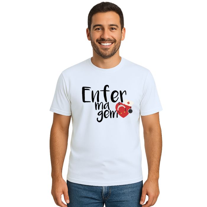 Camiseta Enfermagem Estetoscópio Estampa Personalizada