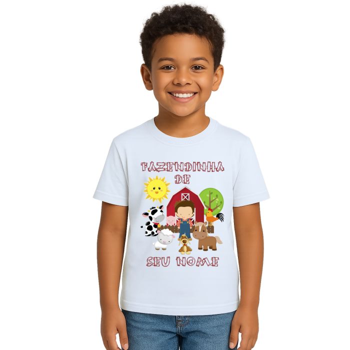 Camiseta Fazendinha Menino Estampa Personalizada