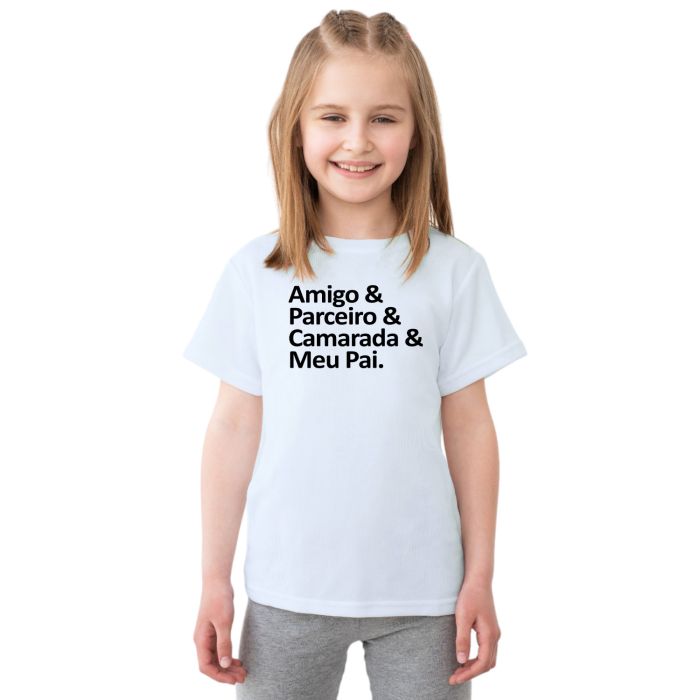 Camiseta Amigo Parceiro Camarada Pai Personalizada