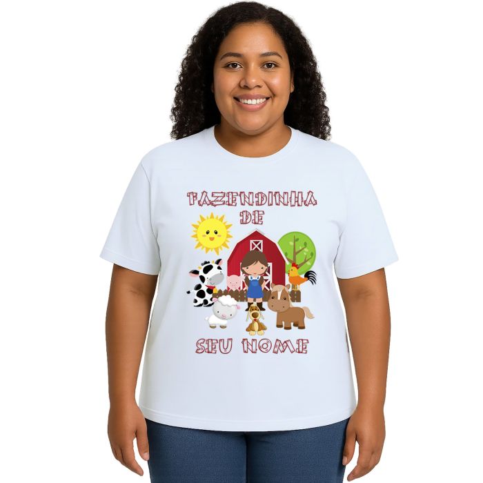 Camiseta Fazendinha Menina Estampa Personalizada