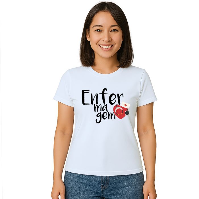 Camiseta Enfermagem Estetoscópio Estampa Personalizada