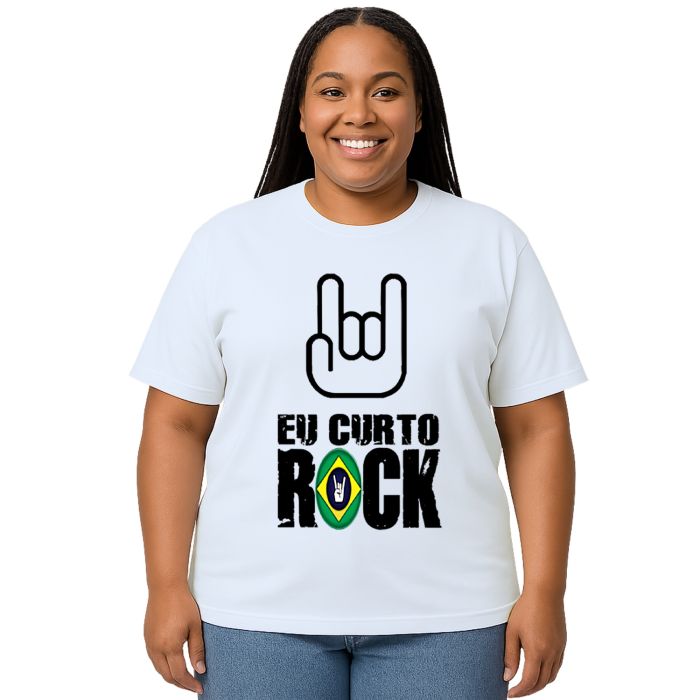 Camiseta Eu Curto Rock Brasil Nacional Personalizada