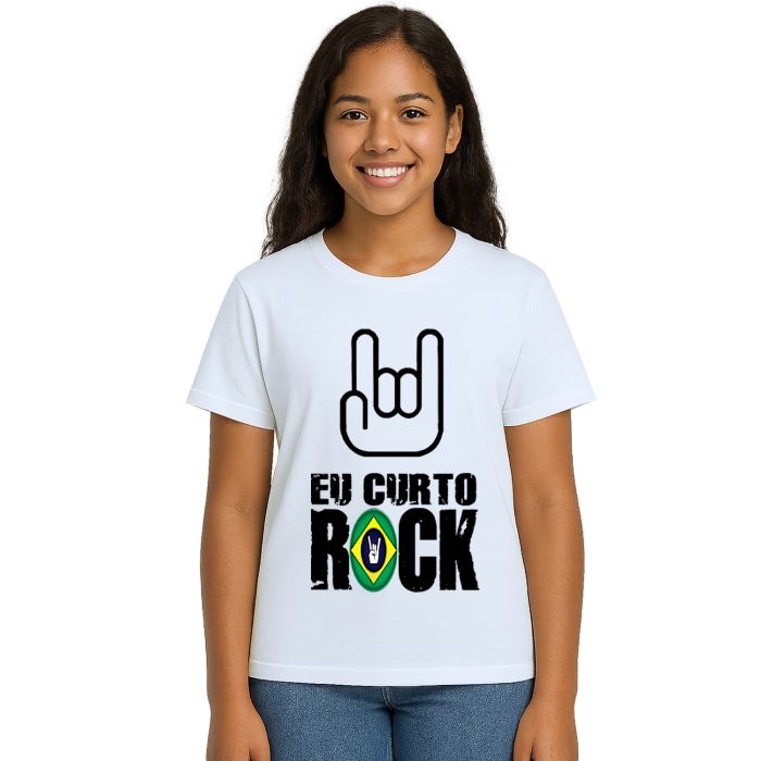 Camiseta Eu Curto Rock Brasil Nacional Personalizada