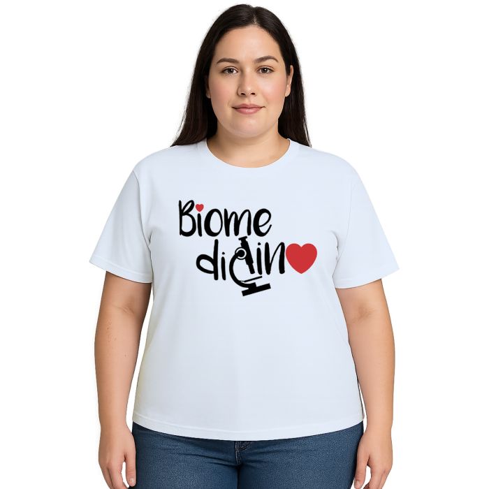 Camiseta Biomedicina Microscópio Universitária Personalizada